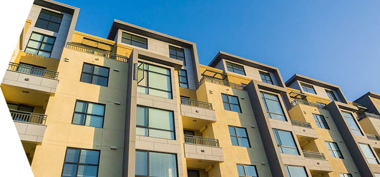 Multistory affordable housing unit.