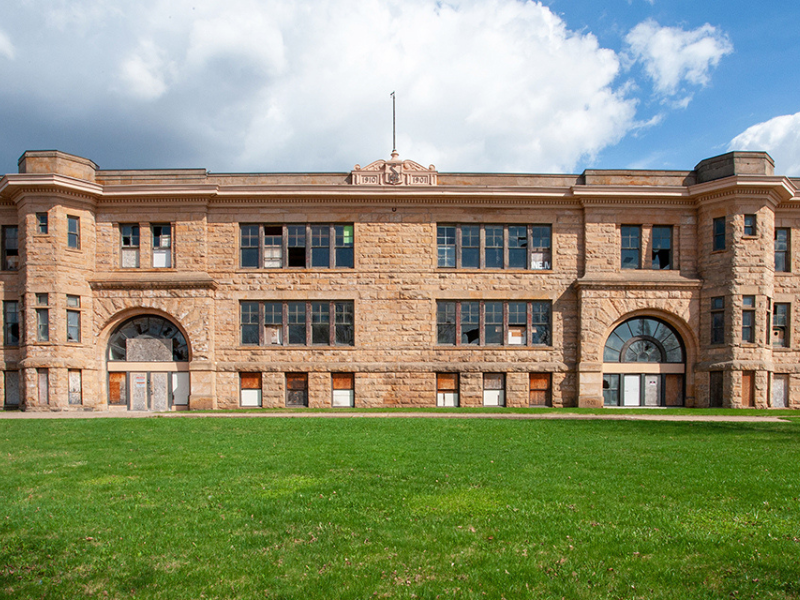 The city of Sandstone is working to convert an old school building into 32 units of workforce housing. Image by: Dan Grandmaison