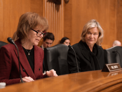 Chair Tina Smith and Ranking Member Cynthia Lummis lead a hearing of the Senate Transportation, Housing, and Community Development Subcommittee.