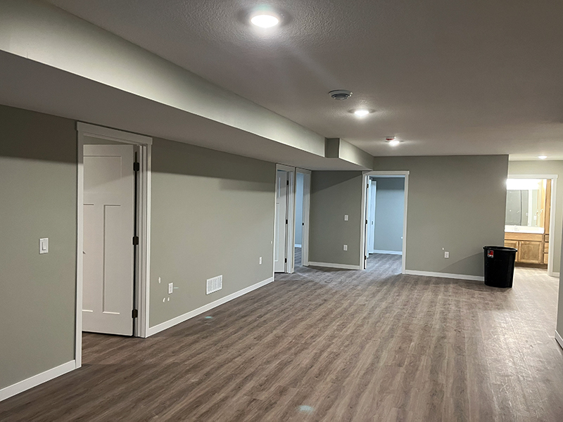 Living area in the Twin Oaks homes