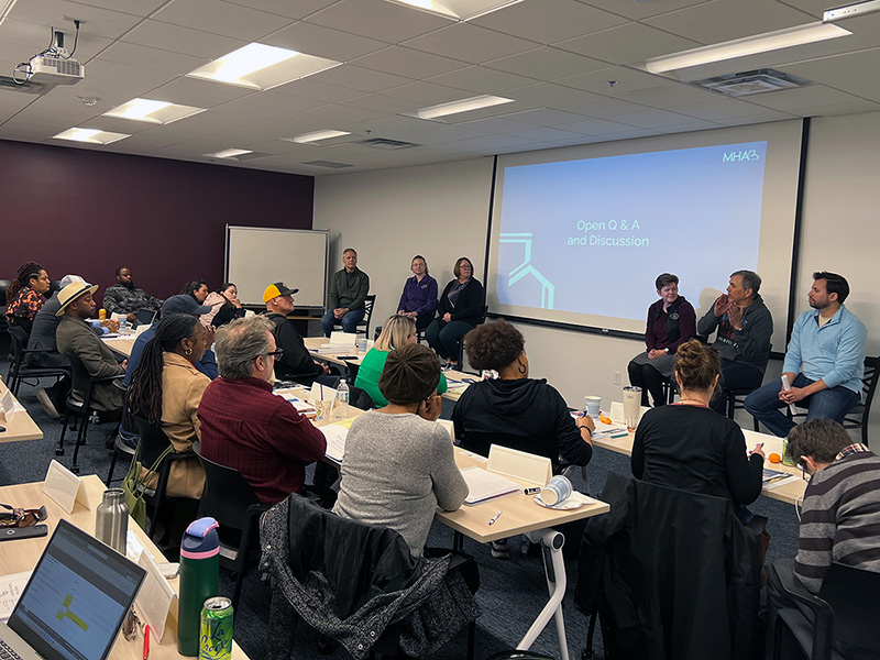 A panel of experts speaking to attendees at a recent New Property Owner Seminar