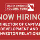 Now Hiring - Director of Capital Development and Investor Relations