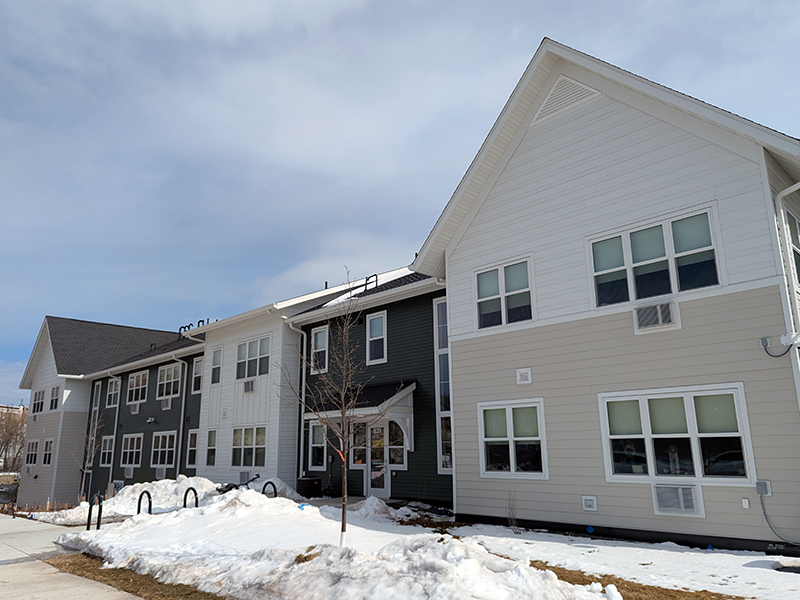 Exterior of Welch Place apartments, a 30-unit supportive housing community in Duluth