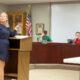 Breanne Kennedy, owner and founder of Thrive Consulting, speaks to Montgomery’s Planning and Zoning Commission at their May meeting about her evaluation of housing in the city. Credit: Jarrod Schoenecker, Montgomery Messenger