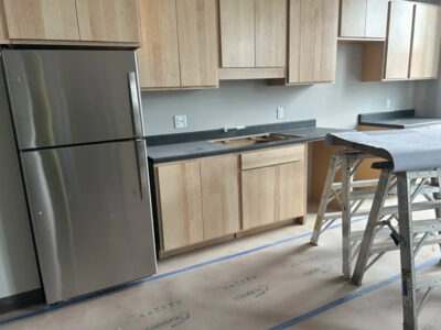 One of the apartments being built at Native American Community Clinic Regina Medina | MPR News