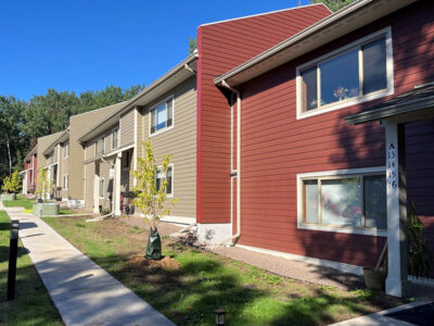 Exterior of the Birchwood Apartments in Grand Marais