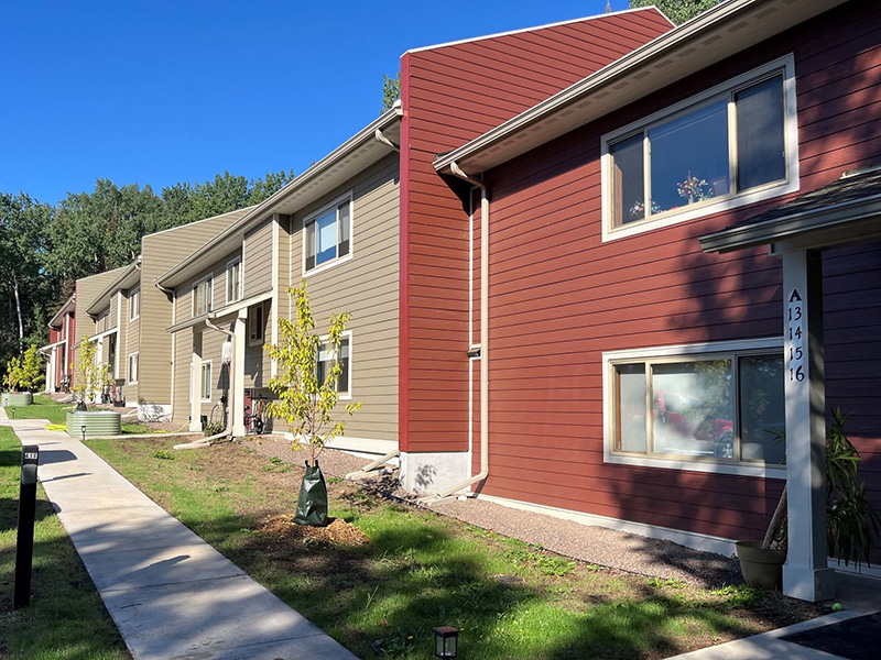Exterior of the Birchwood Apartments in Grand Marais