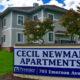 The current 2-story Cecil Newman Apartments